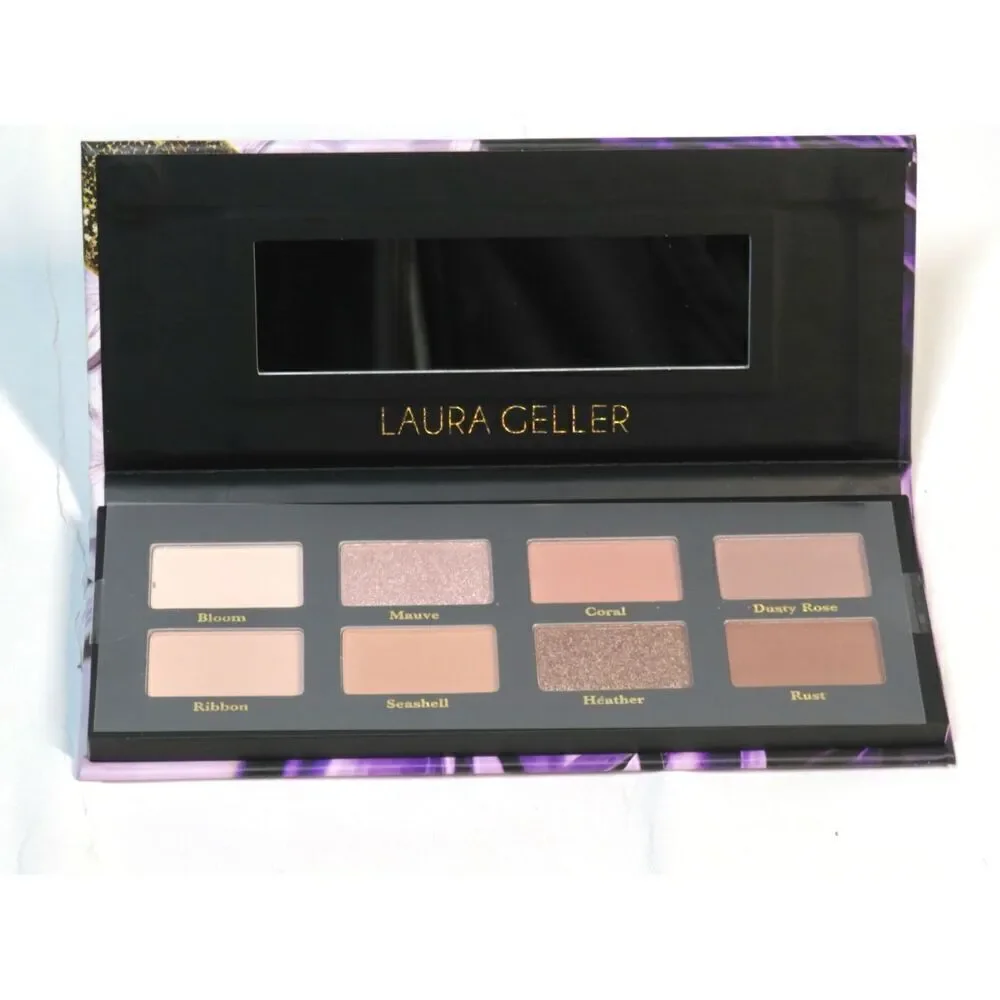 Laura Geller Bland Away Rosy & Rustic Eyeshadow Palette 8 Multi Finish Shades LE